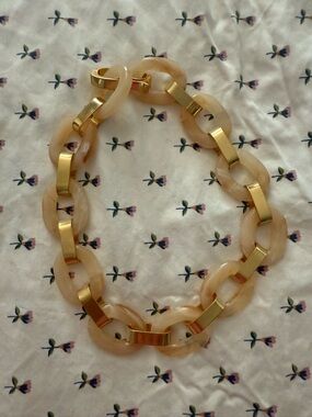 J.Crew Gold & Cream Link Statement Necklace - Women's Jewelry